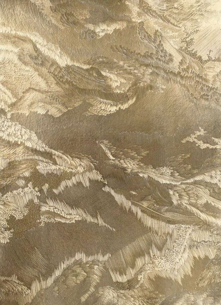 Gilded textured wallcovering evoking a windswept landscape in a Barangaroo interior